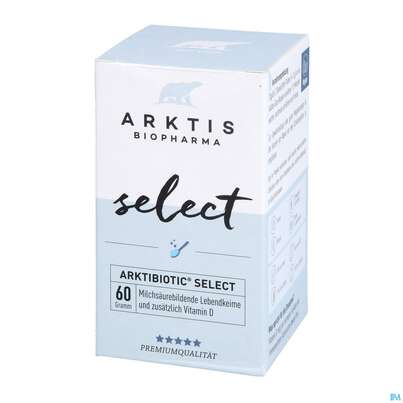 Sie sehen eine Packung Arktis Arktibiotic Pulver Select 60g, Produktbild: 03 Arktis Arktibiotic Pulver Select 60g, A-Nr.: 4750270 - 03
