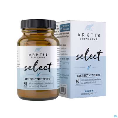 Sie sehen eine Packung Arktis Arktibiotic Pulver Select 60g, Produktbild: 07 Arktis Arktibiotic Pulver Select 60g, A-Nr.: 4750270 - 07