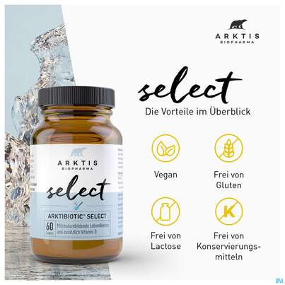 Sie sehen eine Packung Arktis Arktibiotic Pulver Select 60g, Produktbild: 10 Arktis Arktibiotic Pulver Select 60g, A-Nr.: 4750270 - 10