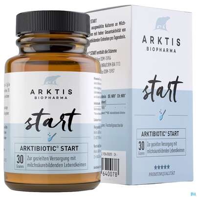 Sie sehen eine Packung Arktis Arktibiotic Pulver Start 30g, Produktbild: 05 Arktis Arktibiotic Pulver Start 30g, A-Nr.: 4750293 - 05