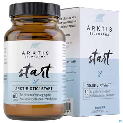 Sie sehen eine Packung Arktis Arktibiotic Pulver Start 60g, Produktbild: 02 Arktis Arktibiotic Pulver Start 60g, A-Nr.: 4750301 - 02