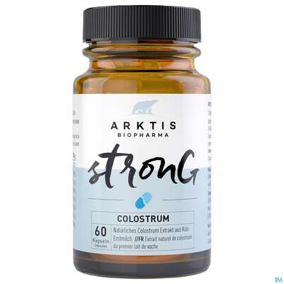 Sie sehen eine Packung Colostrum Kapseln Arktis Strong 60st, Produktbild: 03 Colostrum Kapseln Arktis Strong 60st, A-Nr.: 4750459 - 03