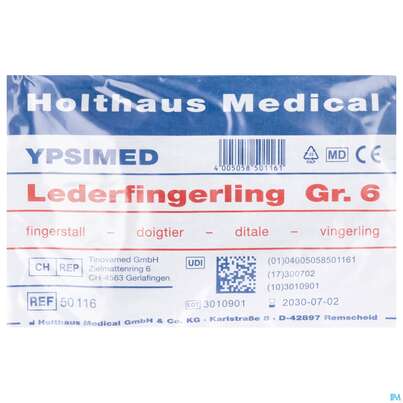 Sie sehen eine Packung Fingerlinge Leder-ypsimed Gr 6 1st, Produktbild: 02 Fingerlinge Leder-ypsimed Gr 6 1st, A-Nr.: 5139719 - 02