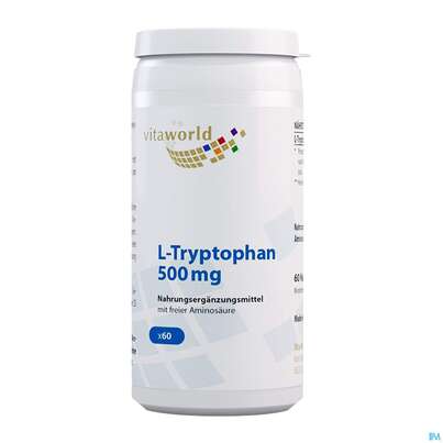 Sie sehen eine Packung L-tryptophan Kapseln 500mg -naturheilp. 60st, Produktbild: 07 L-tryptophan Kapseln 500mg -naturheilp. 60st, A-Nr.: 4846596 - 07