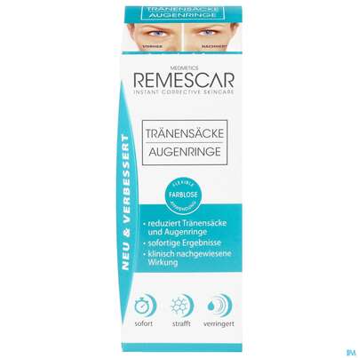 Sie sehen eine Packung Remescar Creme Traenensaecke +augenringe 8ml, Produktbild: 01 Remescar Creme Traenensaecke +augenringe 8ml, A-Nr.: 4554936 - 01