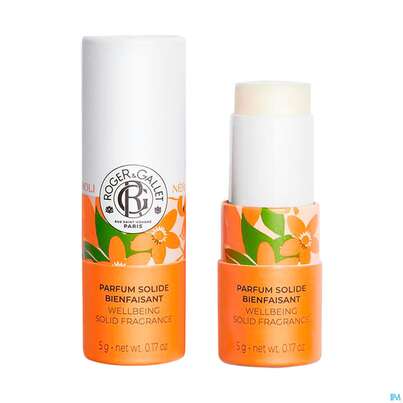 Sie sehen eine Packung Roger & Gallet Neroli Wellbeing/solid Fragrance 5g, Produktbild: 03 Roger & Gallet Neroli Wellbeing/solid Fragrance 5g, A-Nr.: 5890004 - 03