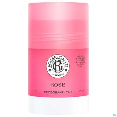 Sie sehen eine Packung Roger & Gallet Rose Deodorant 24h 50g, Produktbild: 01 Roger & Gallet Rose Deodorant 24h 50g, A-Nr.: 5976444 - 01