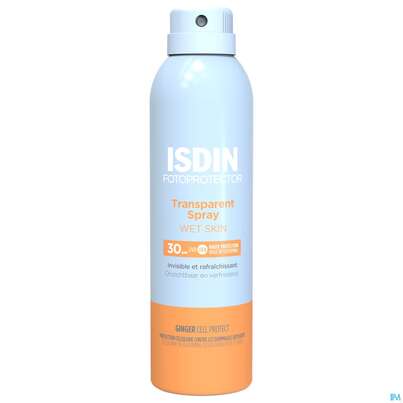 Sie sehen eine Packung Sonnenprodukte Isdin/fotoprotection Wet Skin Spray Lsf 30 250ml, Produktbild: 05 Sonnenprodukte Isdin/fotoprotection Wet Skin Spray Lsf 30 250ml, A-Nr.: 5670509 - 05