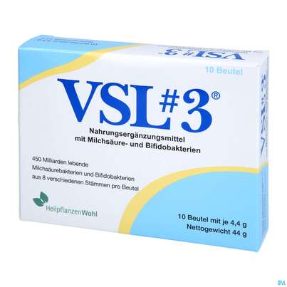Sie sehen eine Packung Vsl 3 Pulver Beutel 450 Milliarden +milchsaeurebakterien 10st, Produktbild: 04 Vsl 3 Pulver Beutel 450 Milliarden +milchsaeurebakterien 10st, A-Nr.: 5461102 - 04