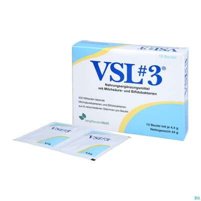 Sie sehen eine Packung Vsl 3 Pulver Beutel 450 Milliarden +milchsaeurebakterien 10st, Produktbild: 06 Vsl 3 Pulver Beutel 450 Milliarden +milchsaeurebakterien 10st, A-Nr.: 5461102 - 06