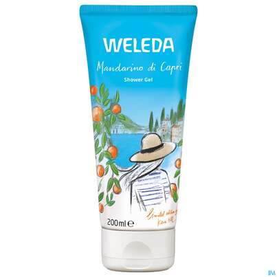 Sie sehen eine Packung Weleda Mandarino Di Capri Shower Gel 200ml, Produktbild: 01 Weleda Mandarino Di Capri Shower Gel 200ml, A-Nr.: 5895970 - 01