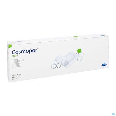 Sie sehen eine Packung Wundverband Cosmopor Steril Selbstklebend 35x 10cm 25st, Produktbild: 06 Wundverband Cosmopor Steril Selbstklebend 35x 10cm 25st, A-Nr.: 1526135 - 06
