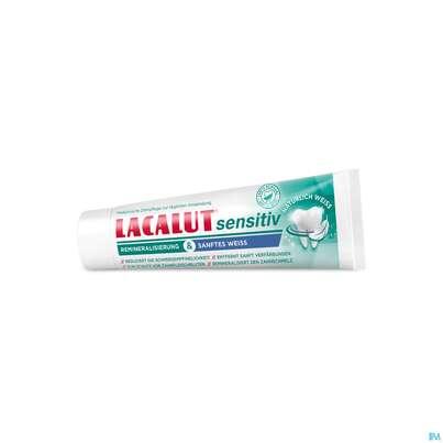 Sie sehen eine Packung Zahncreme Lacalut/sensitiv Remineralisierung Sanftes Weiss 75ml, Produktbild: 03 Zahncreme Lacalut/sensitiv Remineralisierung Sanftes Weiss 75ml, A-Nr.: 5754548 - 03