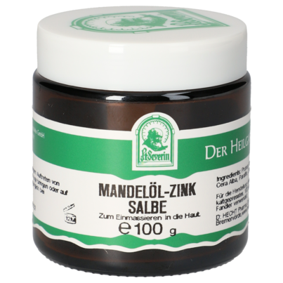 Sie sehen eine Packung MANDELÖL ZINK SALBE 100 G, Produktbild: 01 MANDELÖL ZINK SALBE 100 G, A-Nr.: 5748542 - 01