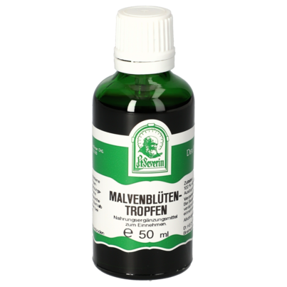 Sie sehen eine Packung MALVENBLÜTEN TROPFEN 50 ML, Produktbild: 01 MALVENBLÜTEN TROPFEN 50 ML, A-Nr.: 4377670 - 01