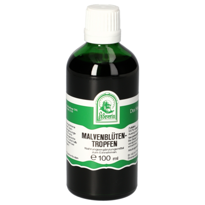 Sie sehen eine Packung MALVENBLÜTEN TROPFEN 100 ML, Produktbild: 01 MALVENBLÜTEN TROPFEN 100 ML, A-Nr.: 4377687 - 01