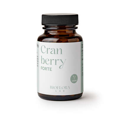 Sie sehen eine Packung Bioflora Lab Cranberry Forte Kapseln 60 ST, Produktbild: 01 Bioflora Lab Cranberry Forte Kapseln 60 ST, A-Nr.: 3423528 - 01