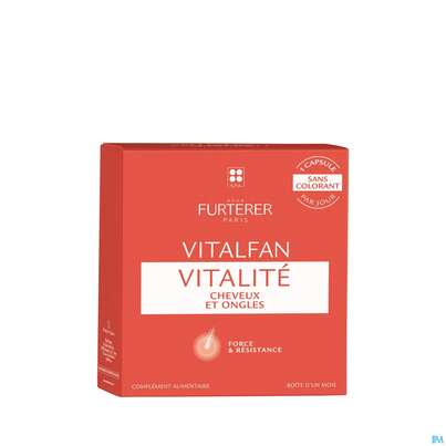 Sie sehen eine Packung Furterer Vitalfan Vitalität Kraft 30 St, Produktbild: 03 Furterer Vitalfan Vitalität Kraft 30 St, A-Nr.: 5439999 - 03