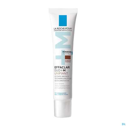 Sie sehen eine Packung La Roche Posay Effaclar Duo+m Unifiant Dunkel 40ml, Produktbild: 01 La Roche Posay Effaclar Duo+m Unifiant Dunkel 40ml, A-Nr.: 5883139 - 01