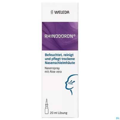 Sie sehen eine Packung Nasenspray Rhinodoron +aloe Vera 20ml, Produktbild: 02 Nasenspray Rhinodoron +aloe Vera 20ml, A-Nr.: 2378234 - 02