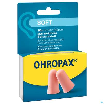 Sie sehen eine Packung Ohrenschutz Ohropax Soft/geraeuscheschutz In Haengeverpackung Pohrs 10st, Produktbild: 03 Ohrenschutz Ohropax Soft/geraeuscheschutz In Haengeverpackung Pohrs 10st, A-Nr.: 5908862 - 03