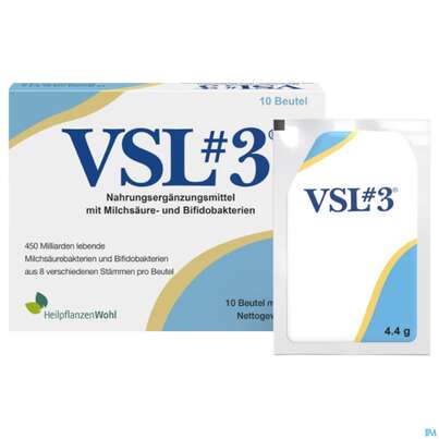 Sie sehen eine Packung Vsl 3 Pulver Beutel 450 Milliarden +milchsaeurebakterien 10st, Produktbild: 03 Vsl 3 Pulver Beutel 450 Milliarden +milchsaeurebakterien 10st, A-Nr.: 5461102 - 03