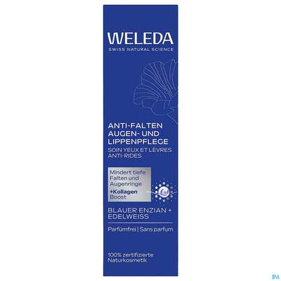 Sie sehen eine Packung Weleda Blauer Enzian +edelweiss Anti-falten Augen +lippenpflege 10ml, Produktbild: 02 Weleda Blauer Enzian +edelweiss Anti-falten Augen +lippenpflege 10ml, A-Nr.: 5729964 - 02