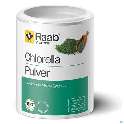 Sie sehen eine Packung Chlorella Pulver Bio Raab 150g, Produktbild: 01 Chlorella Pulver Bio Raab 150g, A-Nr.: 5871076 - 01