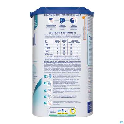 Aptamil Milch-fertignahrung Anti-reflux Spezialnahrung 800g, A-Nr.: 4882209 - 07