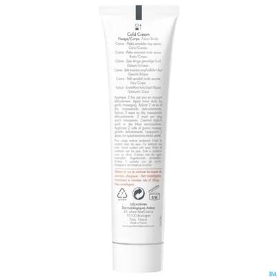 Sie sehen eine Packung Avene Cold Cream 100ml, Produktbild: 05 Avene Cold Cream 100ml, A-Nr.: 5939710 - 05