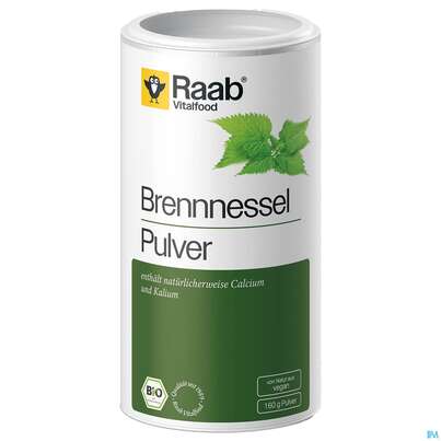 Sie sehen eine Packung Brennnessel Pulver Bio Raab 160g, Produktbild: 02 Brennnessel Pulver Bio Raab 160g, A-Nr.: 5870680 - 02