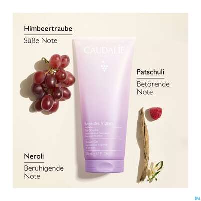 Sie sehen eine Packung Caudalie Ange Des Vignes Duschgel 200ml, Produktbild: 02 Caudalie Ange Des Vignes Duschgel 200ml, A-Nr.: 5894315 - 02