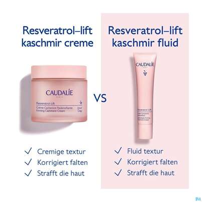 Sie sehen eine Packung Caudalie Resveratrol/lift Kaschmir Fluid 40ml, Produktbild: 04 Caudalie Resveratrol/lift Kaschmir Fluid 40ml, A-Nr.: 5886250 - 04