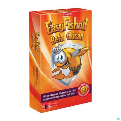 Sie sehen eine Packung Fish Oil Easy Beta Glucan 30st, Produktbild: 02 Fish Oil Easy Beta Glucan 30st, A-Nr.: 5833957 - 02