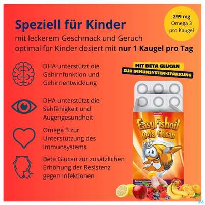 Sie sehen eine Packung Fish Oil Easy Beta Glucan 30st, Produktbild: 07 Fish Oil Easy Beta Glucan 30st, A-Nr.: 5833957 - 07