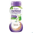 Sie sehen eine Packung Fortimel/plantbased/protein 200ml Flasche Cappuccino 24st, Produktbild: 01 Fortimel/plantbased/protein 200ml Flasche Cappuccino 24st, A-Nr.: 5919618 - 01