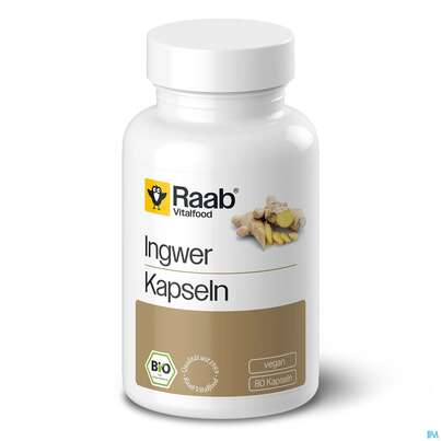 Sie sehen eine Packung Ingwer Kapseln Bio Raab 80st, Produktbild: 01 Ingwer Kapseln Bio Raab 80st, A-Nr.: 5871337 - 01