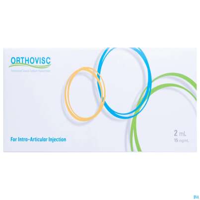 Sie sehen eine Packung Injektionsspritzen U.zubeh. Fertigspritze 2ml Orthovisc 1st, Produktbild: 01 Injektionsspritzen U.zubeh. Fertigspritze 2ml Orthovisc 1st, A-Nr.: 5463153 - 01