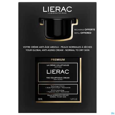 Sie sehen eine Packung Lierac Premium Lierac Set Voluptius Cr +refill 50ml, Produktbild: 02 Lierac Premium Lierac Set Voluptius Cr +refill 50ml, A-Nr.: 5978845 - 02