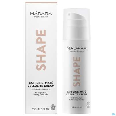 Sie sehen eine Packung Madara Shape Cellulite Cream Caffeine-mate 150ml, Produktbild: 05 Madara Shape Cellulite Cream Caffeine-mate 150ml, A-Nr.: 5437641 - 05
