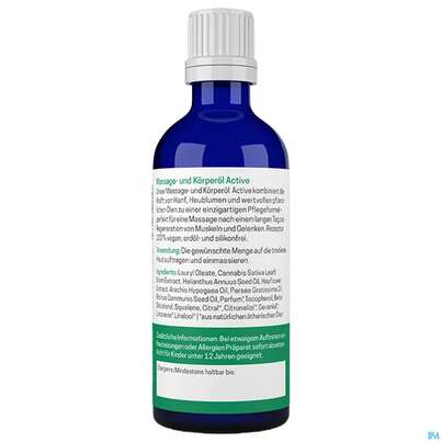 Sie sehen eine Packung Massage Oel Helfe Active 100ml, Produktbild: 03 Massage Oel Helfe Active 100ml, A-Nr.: 5930666 - 03