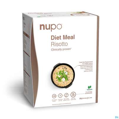 Sie sehen eine Packung Nupo Lebenswert Diet Meal Risotto 10st, Produktbild: 01 Nupo Lebenswert Diet Meal Risotto 10st, A-Nr.: 5738957 - 01