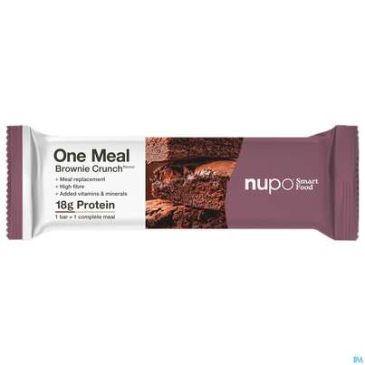 Sie sehen eine Packung Nupo Riegel Fuer 1 Mahlzeit One Meal Bar Brownie Crunch 97766 60g, Produktbild: 01 Nupo Riegel Fuer 1 Mahlzeit One Meal Bar Brownie Crunch 97766 60g, A-Nr.: 5296643 - 01