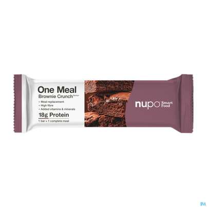 Sie sehen eine Packung Nupo Riegel Fuer 1 Mahlzeit One Meal Bar Brownie Crunch 97766 60g, Produktbild: 02 Nupo Riegel Fuer 1 Mahlzeit One Meal Bar Brownie Crunch 97766 60g, A-Nr.: 5296643 - 02
