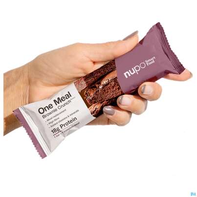 Sie sehen eine Packung Nupo Riegel Fuer 1 Mahlzeit One Meal Bar Brownie Crunch 97766 60g, Produktbild: 06 Nupo Riegel Fuer 1 Mahlzeit One Meal Bar Brownie Crunch 97766 60g, A-Nr.: 5296643 - 06
