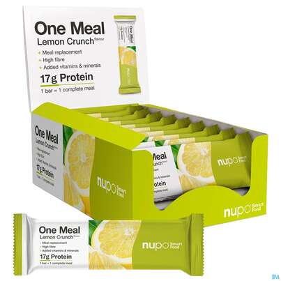 Sie sehen eine Packung Nupo Riegel Fuer 1 Mahlzeit One Meal Bar Zitrone +joghurt 97767 60g, Produktbild: 02 Nupo Riegel Fuer 1 Mahlzeit One Meal Bar Zitrone +joghurt 97767 60g, A-Nr.: 5296637 - 02