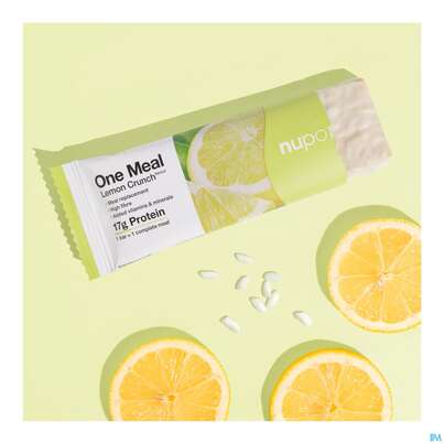 Sie sehen eine Packung Nupo Riegel Fuer 1 Mahlzeit One Meal Bar Zitrone +joghurt 97767 60g, Produktbild: 08 Nupo Riegel Fuer 1 Mahlzeit One Meal Bar Zitrone +joghurt 97767 60g, A-Nr.: 5296637 - 08