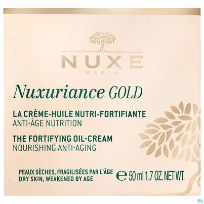 Sie sehen eine Packung Nuxe Nuxuriance/gold Fortifying Oil-cream 50ml, Produktbild: 01 Nuxe Nuxuriance/gold Fortifying Oil-cream 50ml, A-Nr.: 5861161 - 01