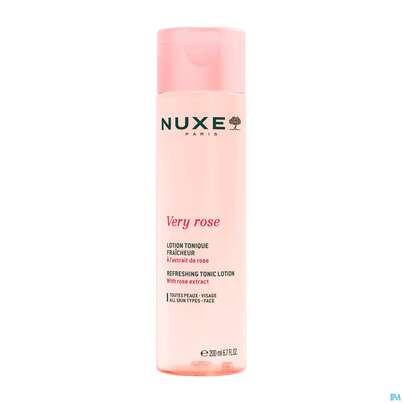 Sie sehen eine Packung Nuxe Very Rose Refreshing Tonic Lotion 200ml, Produktbild: 01 Nuxe Very Rose Refreshing Tonic Lotion 200ml, A-Nr.: 5948117 - 01