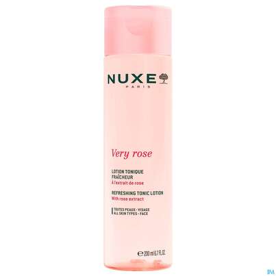 Sie sehen eine Packung Nuxe Very Rose Refreshing Tonic Lotion 200ml, Produktbild: 02 Nuxe Very Rose Refreshing Tonic Lotion 200ml, A-Nr.: 5948117 - 02